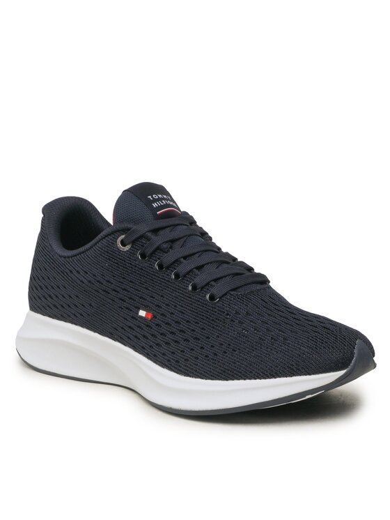 Tommy Hilfiger Tommy Hilfiger Laisvalaikio batai Lightweight Runner Knit FM0FM04700 Tamsiai mėlyna