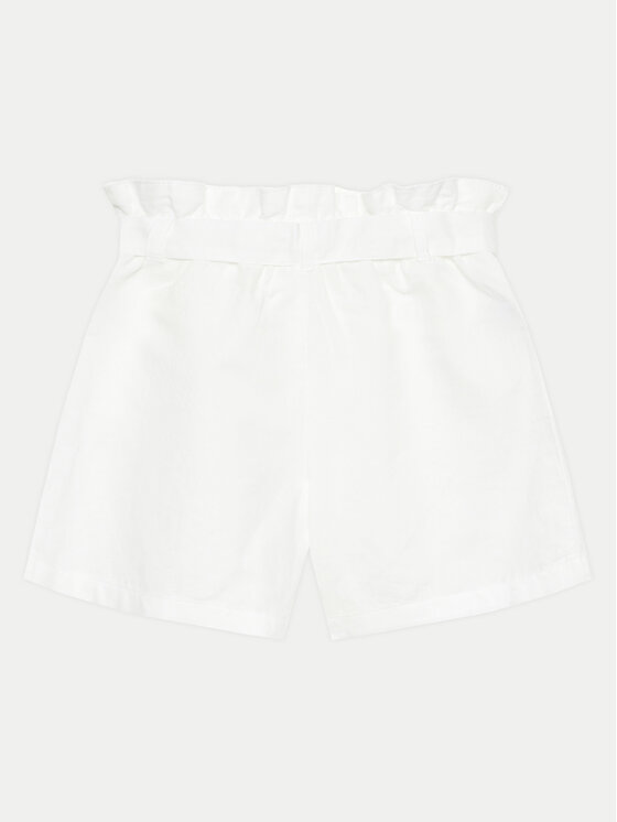 United Colors Of Benetton United Colors Of Benetton Pantalon scurți din material 4BE7C902D Alb Relaxed Fit