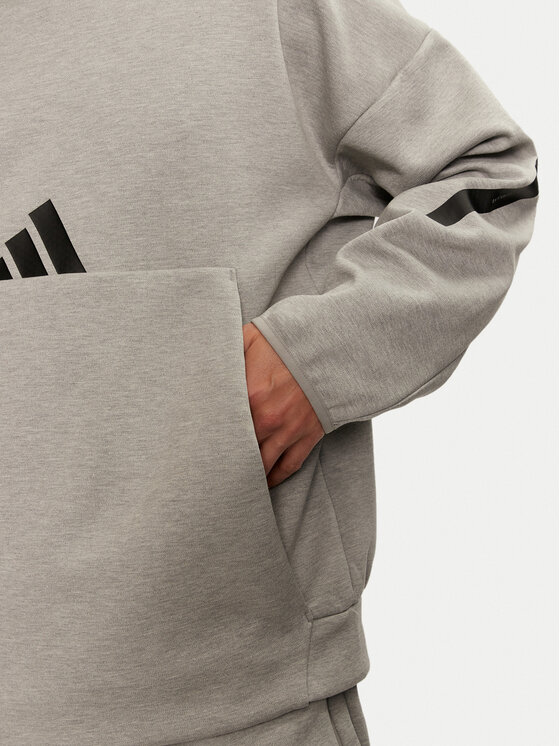 adidas adidas Mikina Z.N.E. JE3070 Sivá Loose Fit