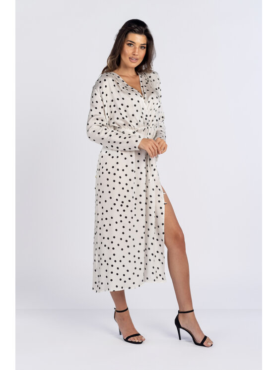 Salme Salme Sukienka codzienna Selena Biały Regular Fit