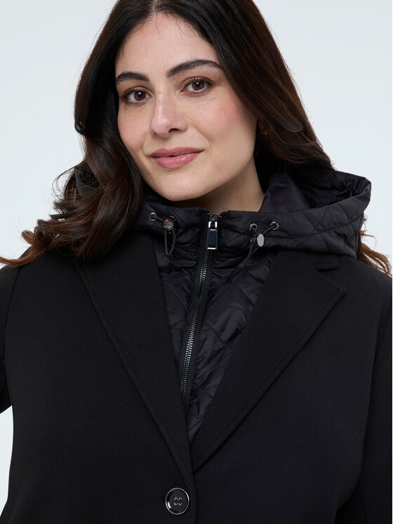 Fiorella Rubino Fiorella Rubino Płaszcz zimowy 0016T000366N033 Czarny Regular Fit