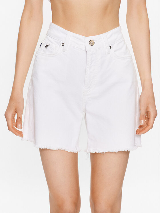 JOOP! JOOP! Džínsové šortky 30037419 Biela Relaxed Fit
