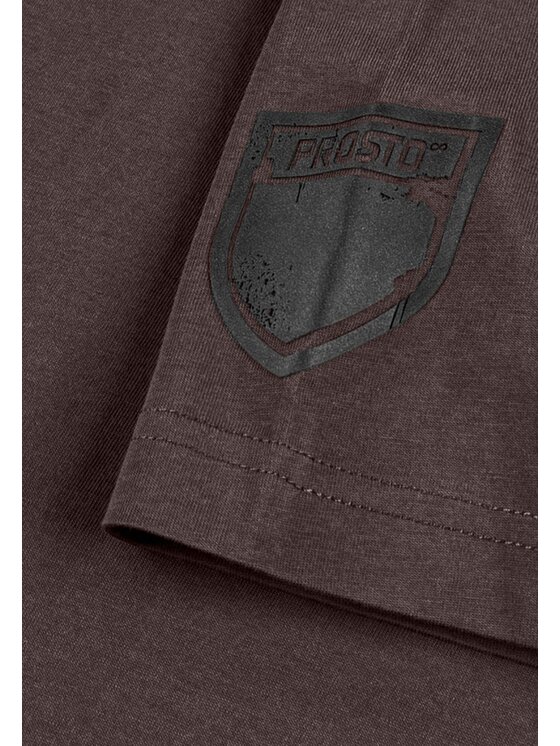 PROSTO. PROSTO. T-Shirt Shield Mini Splash Brązowy Oversize