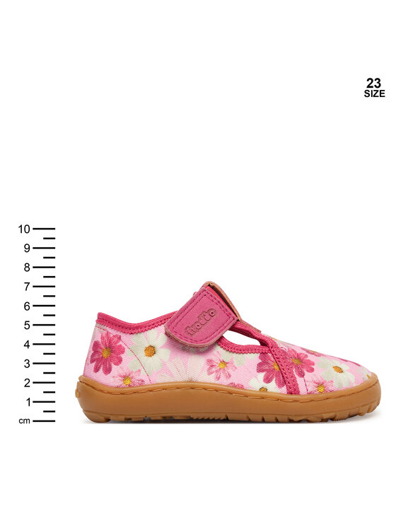 Froddo Froddo Hausschuhe Barefoot Canvas T-Bar G1700439-4 M Rosa