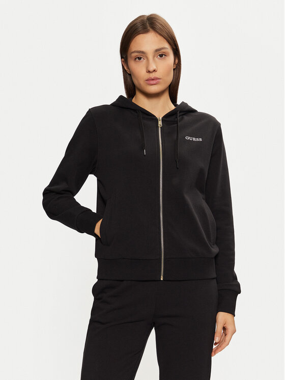 Guess Guess Mikina O5RQ01 KCO31 Černá Regular Fit