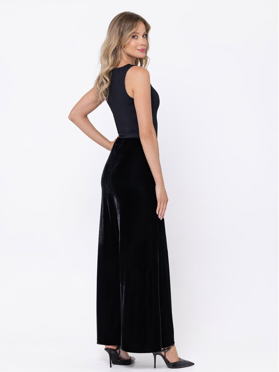 LIDIA KALITA LIDIA KALITA Spodnie materiałowe Serge Czarny Wide Leg