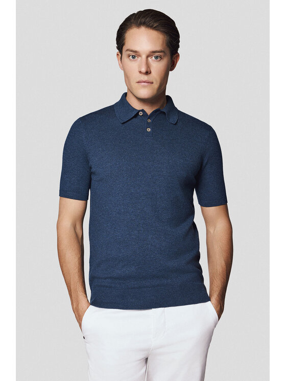 Lancerto Lancerto Polo Nils PO073125000053 Granatowy Regular Fit