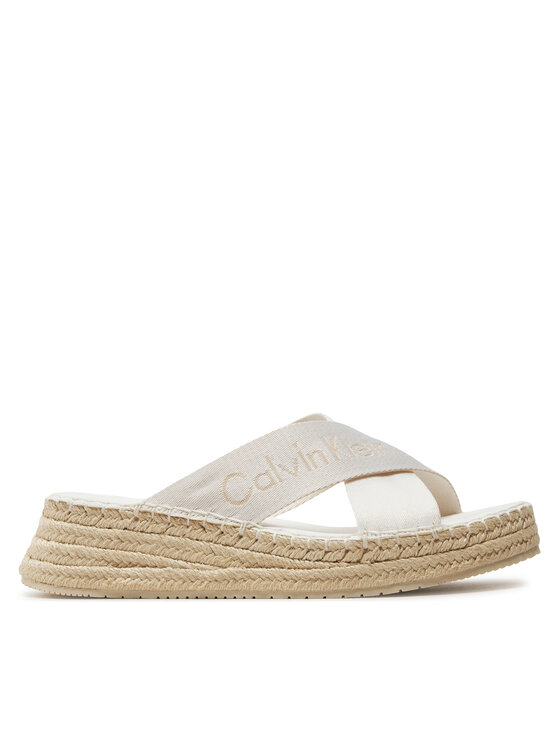 Calvin Klein Jeans Calvin Klein Jeans Nazouváky Sporty Wedge Rope Sandal Mr YW0YW01364 Bílá
