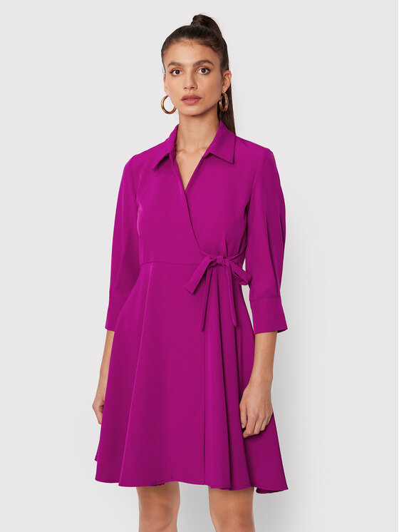 Maryley Рокля тип риза 22IB313/41CL Виолетов Regular Fit
