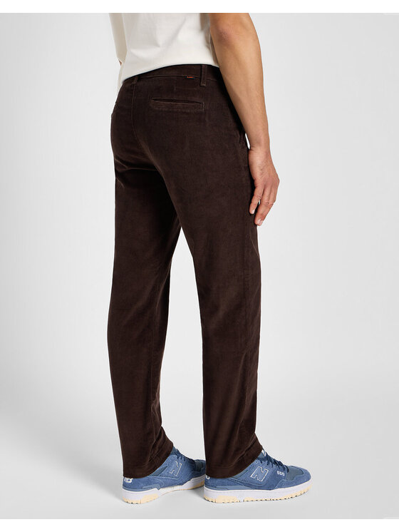 Lee Lee Chinosy REGULAR CHINO Czerwony Regular Fit