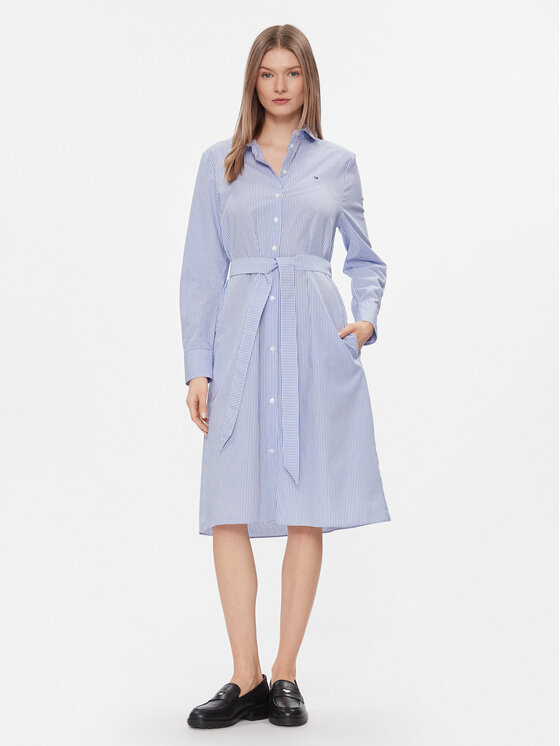 Tommy Hilfiger Tommy Hilfiger Hemdkleid Essential WW0WW41001 Blau Regular Fit