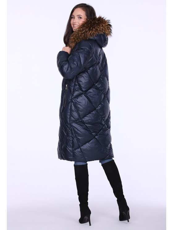 Perso Perso Kurtka damska BLH220039FXR Granatowy Regular Fit