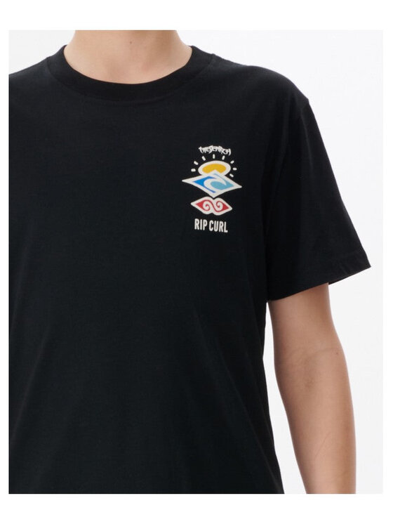 Rip Curl Rip Curl T-Shirt Search Icon Tee -Boy Czarny Regular Fit