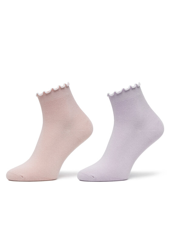 Aldo Aldo Set od 2 para ženskih visokih čarapa Frilluxe 13939707 Ružičasta