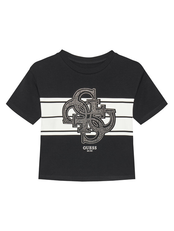 Guess T-Shirt J5YI09 K6YW4 Czarny Regular Fit
