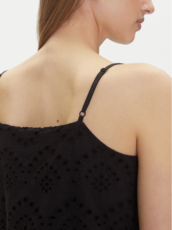 Pieces Pieces Top Vilde 17156563 Czarny Regular Fit