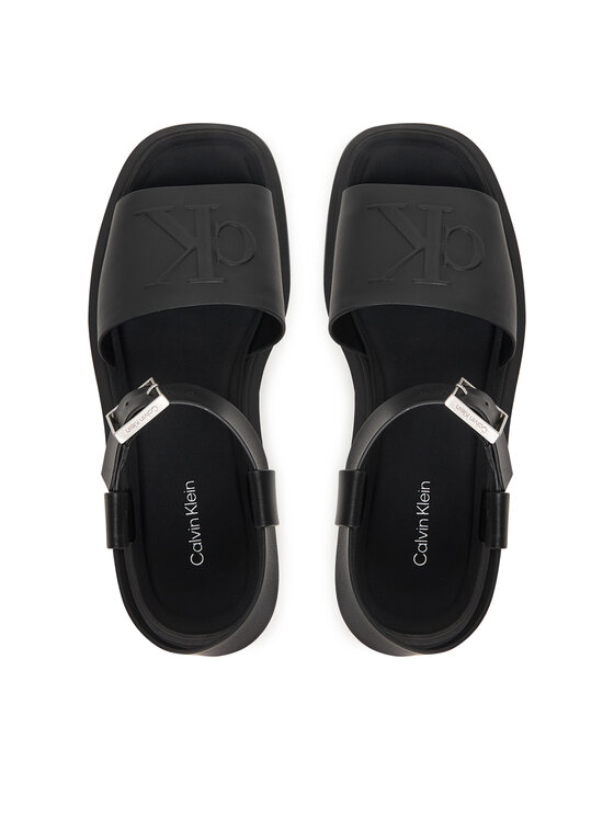Calvin Klein Calvin Klein Szandál Chunky Sandal Lth Mg HW0HW03131 Fekete