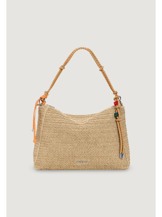 Desigual Desigual Τσάντα BAG_HALF LOGO RAFFIA LE Μπεζ