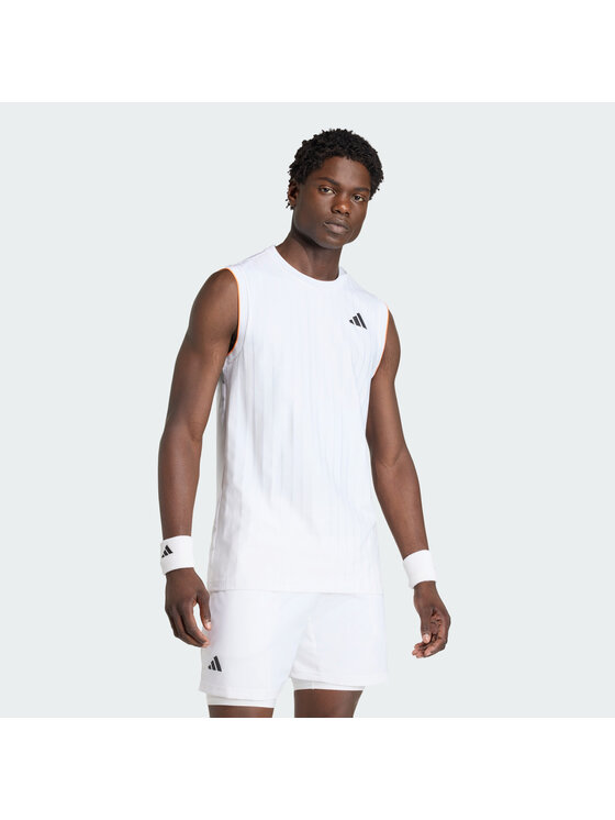 adidas Męski Tank top, rozmiar M, Biały, Tennis
