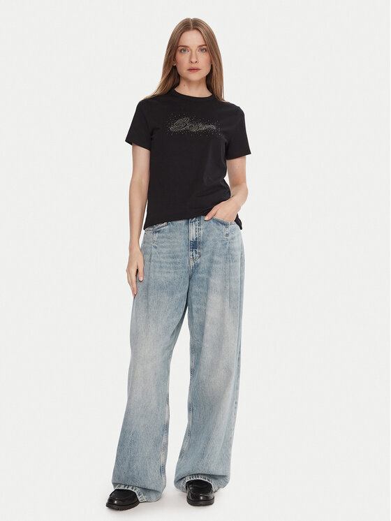 BOSS BOSS Marškinėliai C_Elogo 50551428 Juoda Slim Fit