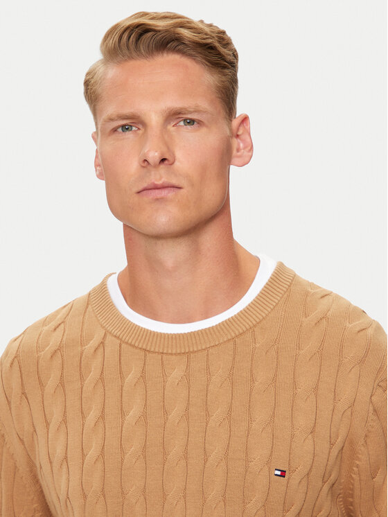 Tommy Hilfiger Tommy Hilfiger Džemper MW0MW33132 Bež Regular Fit