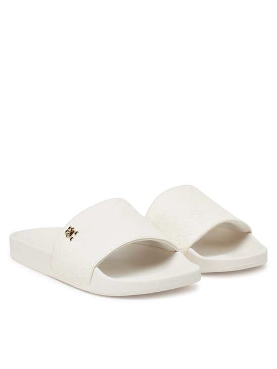 Tommy Hilfiger Tommy Hilfiger Klapki Th Monogram Poolside FW0FW08525 Biały