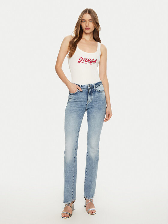 Guess Guess Топ W5RP03 KA0H1 Білий Regular Fit