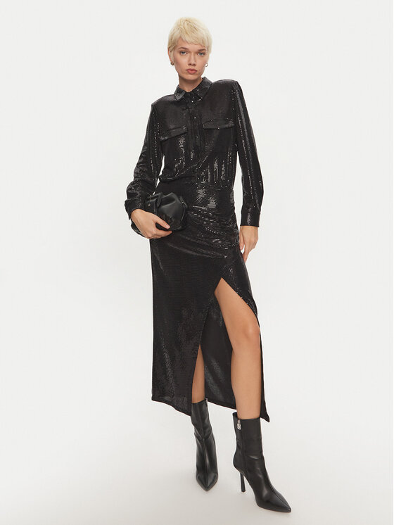 LOLA CASADEMUNT LOLA CASADEMUNT Kokteilikleit LF2416003 Must Regular Fit