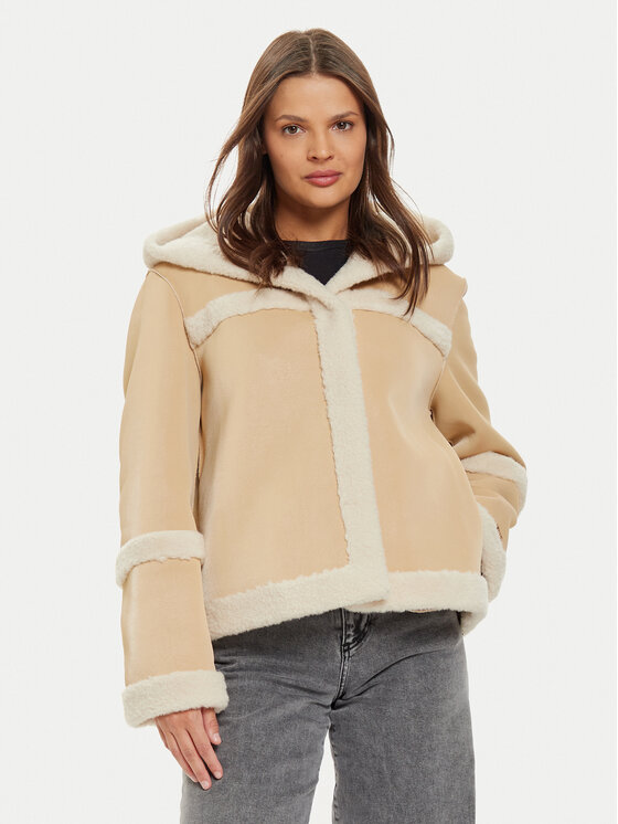Liu Jo Sport Liu Jo Sport Jakna od imitacije kože TF4140 E0903 Bež Regular Fit