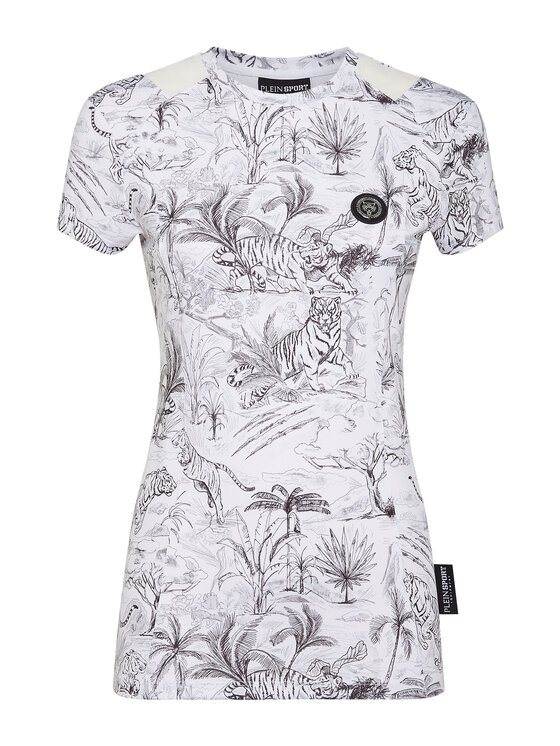 Plein Sport Plein Sport T-Shirt 14225 Biały Skin Tight Fit