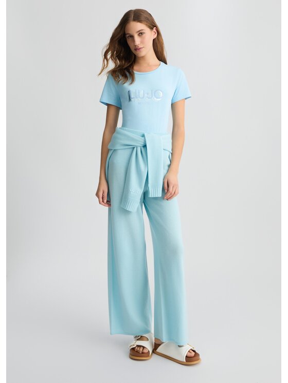 Liu Jo Liu Jo T-shirt TA5214JS003M9123 Celeste Regular Fit