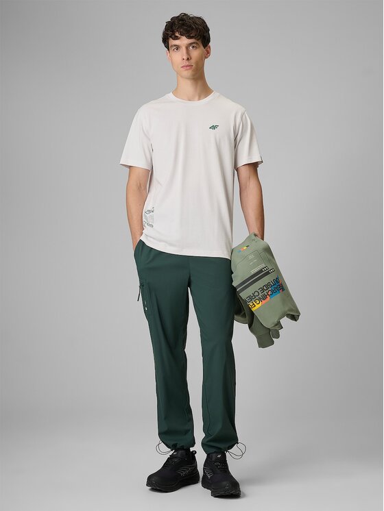 4F 4F T-Shirt 4FRSS26TTSHM3814-11S Biały Regular Fit