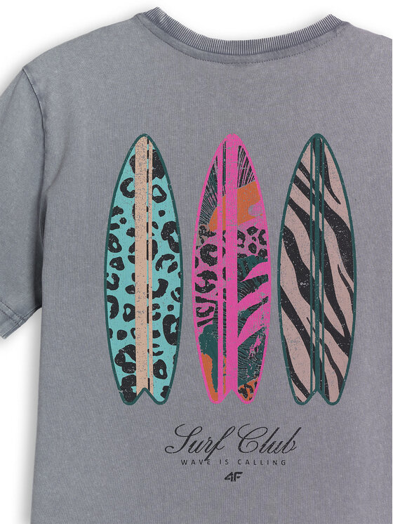4F 4F T-Shirt FOB SUMMER Szary jasny