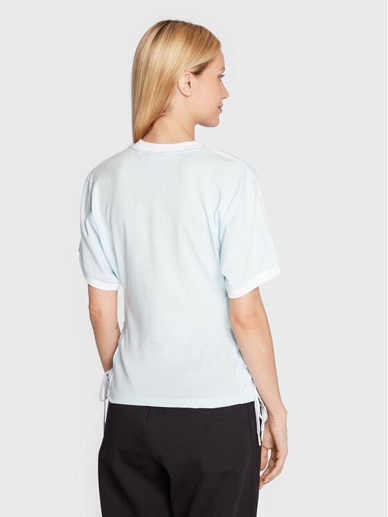 adidas adidas Tricou Always Original Laced HK5063 Albastru celest Loose Fit
