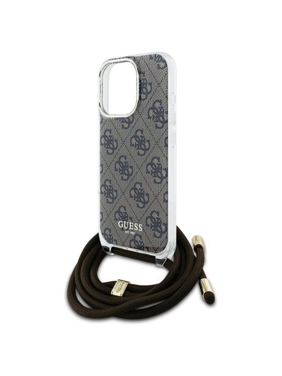Guess Guess Etui na telefon Apple iPhone 16 Pro Brązowy