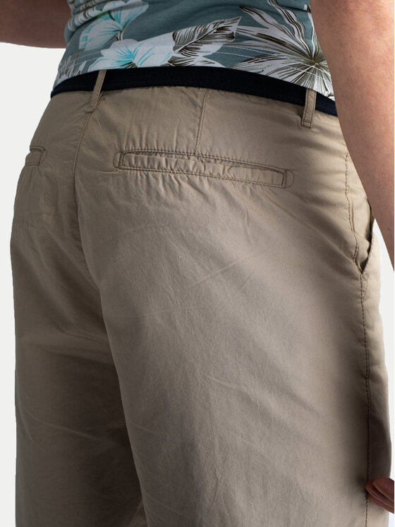 Petrol Industries Petrol Industries Szorty materiałowe M-1040-SHO501 Beżowy Slim Fit