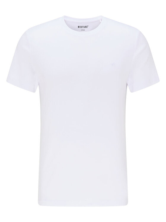 Mustang Mustang T-Shirt ALEX C EMBROIDERY Biały Regular Fit