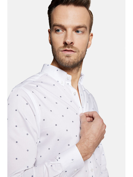 Lancerto Lancerto Koszula Haven KO073123000036 Biały Slim Fit