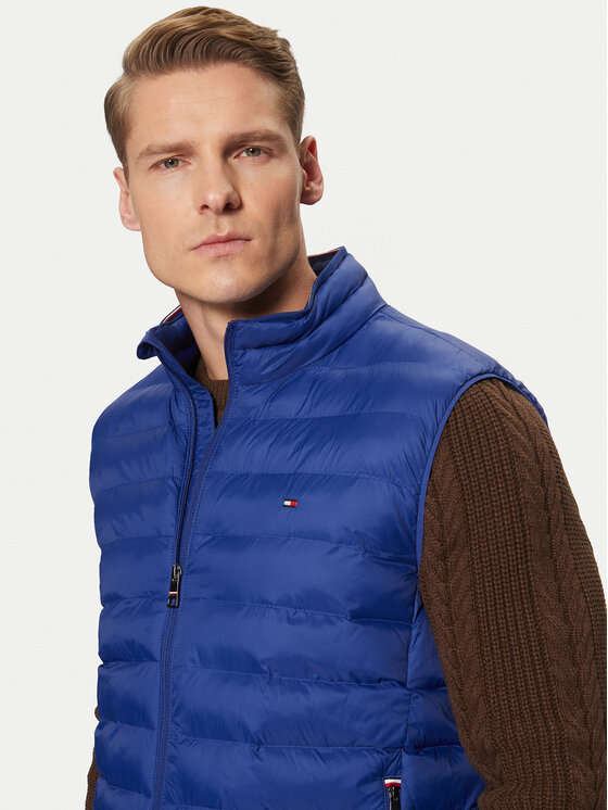 Tommy Hilfiger Tommy Hilfiger Mellény MW0MW37677 Kék Regular Fit