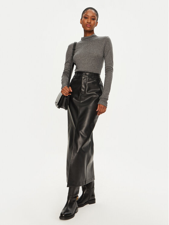 Calvin Klein Calvin Klein Bluză cu gât K20K208047 Gri Slim Fit