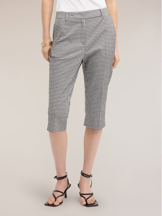Motivi Motivi Spodnie materiałowe P02XQ004667N0S1 Czarny Slim Fit