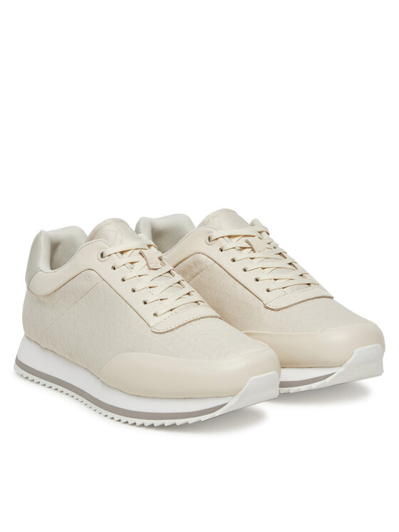Calvin Klein Calvin Klein Tenisice Runner Lace Up - Jacq HW0HW02413 Écru