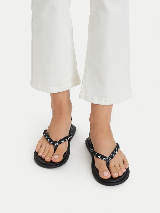 Tommy Jeans Sandali Tjw Casual Rope Sandal EN0EN02951 Črna