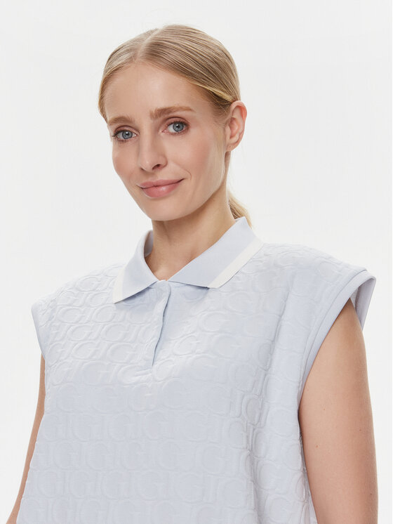 Guess Guess Rochie de zi Cheri V4RK00 KBSL0 Albastru celest Regular Fit