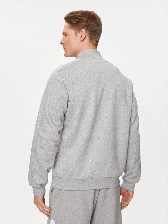 adidas adidas Felpa Essentials Fleece 3-Stripes IJ8905 Grigio Regular Fit