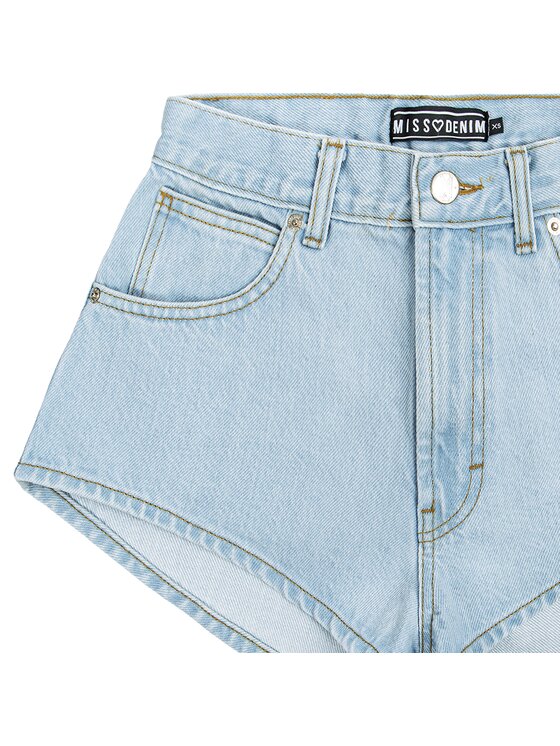 MissDenim MissDenim Szorty jeansowe High Waist Niebieski Regular Fit