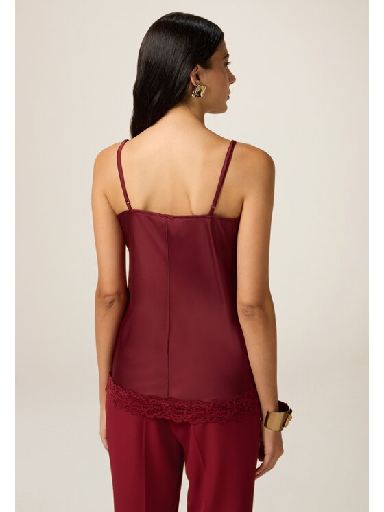 Oltre Oltre Blusa 2293J700744N036 Bordeaux Slim Fit