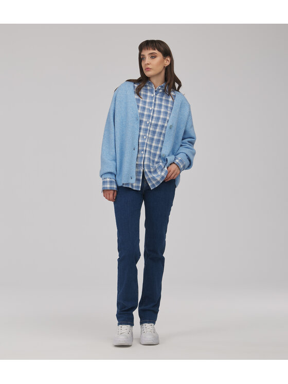 Lee Cooper Lee Cooper Sweter STENIA Niebieski jasny Regular Fit