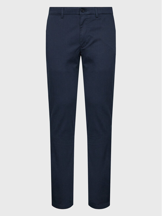 Tommy Hilfiger Tommy Hilfiger Chino kalhoty Bleecker Printed Structure MW0MW28642 Tmavomodrá Slim Fit