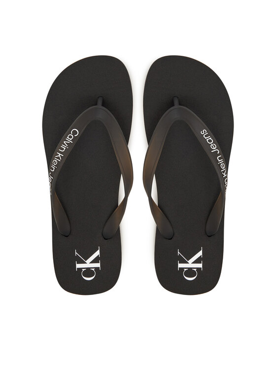 Calvin Klein Jeans Žabky Beach Sandal Transparent Tpu YW0YW01829 Čierna